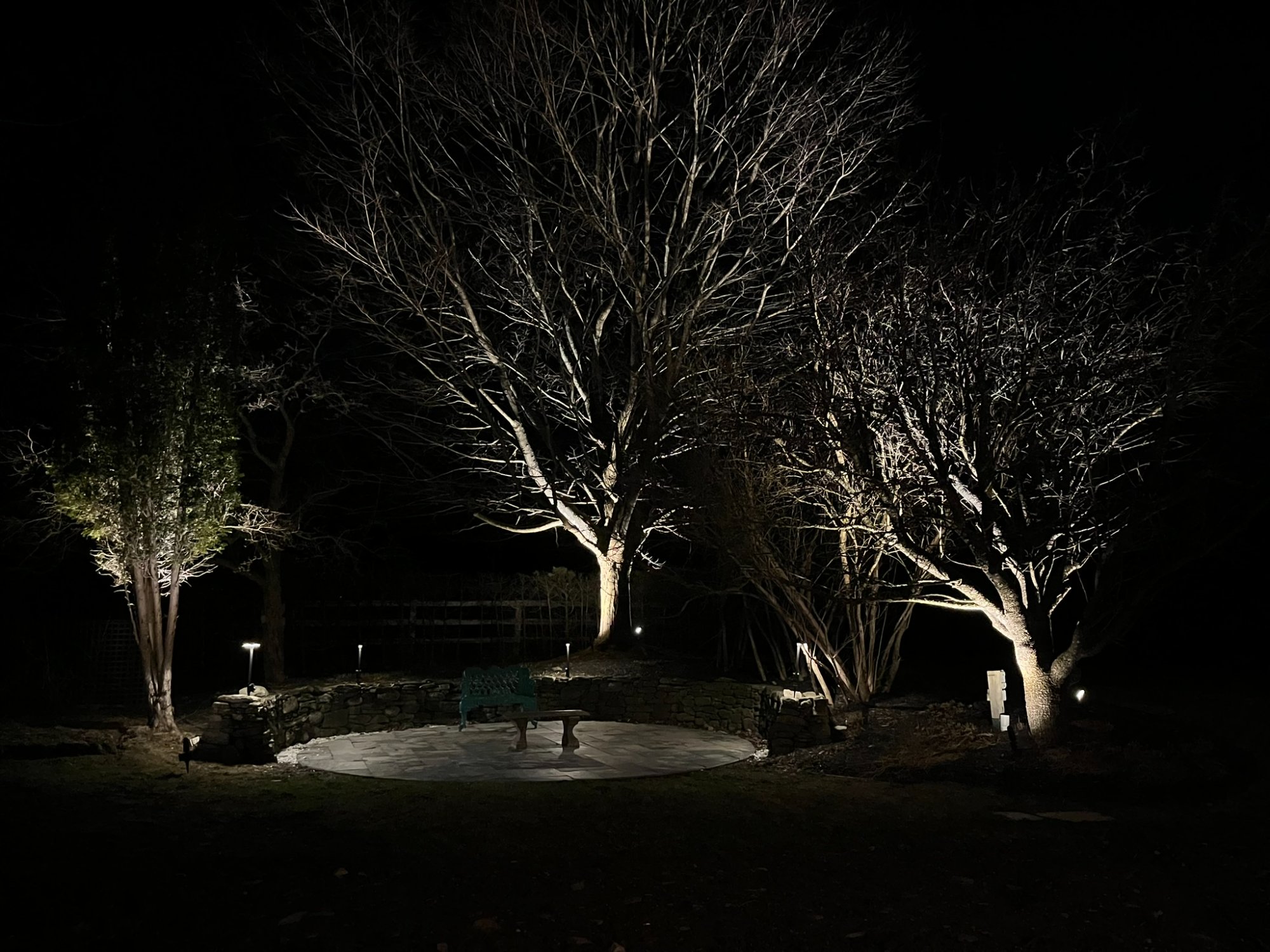 Éclairage patio extérieur Sherbrooke - Lumières des Cantons